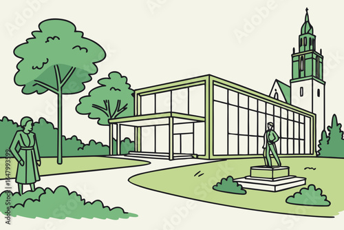 Holstebro, Central Denmark Region, Denmark – Features Holstebro Art Museum and open-air sculptures.