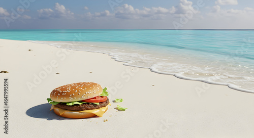 A fast food item on a deserted island