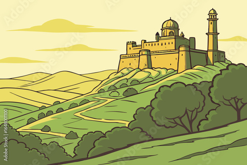 Gwalior, India – A historic city with a hilltop fort.