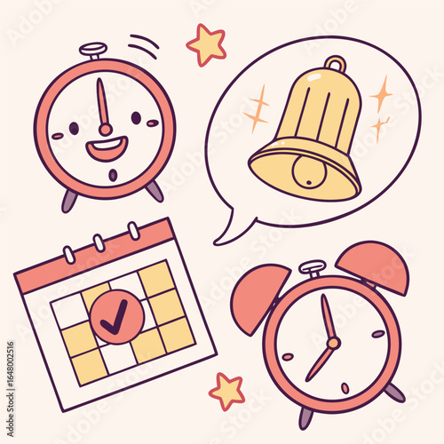 A collection of helpful reminder icons designed for various applications and digital interfaces featuring a clean and modern aesthetic