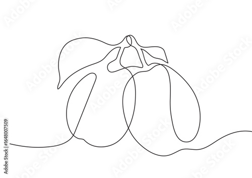 Vector illustration of isolated plums in a minimalist doodle style