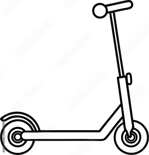 Kick scooter icon isolated on white background