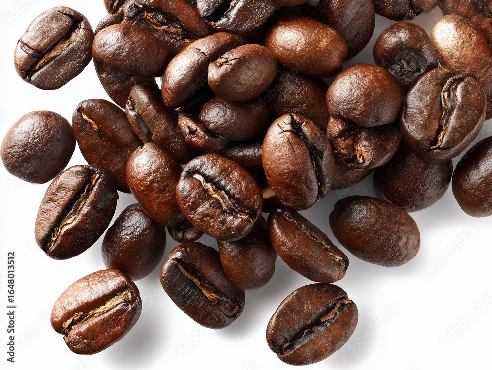Obraz premium coffee beans on white background
