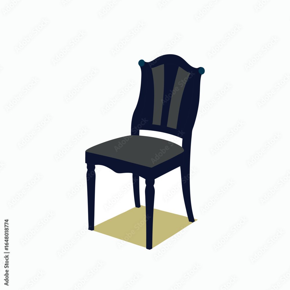 Fototapeta premium Modern dining chair silhouette vector graphic