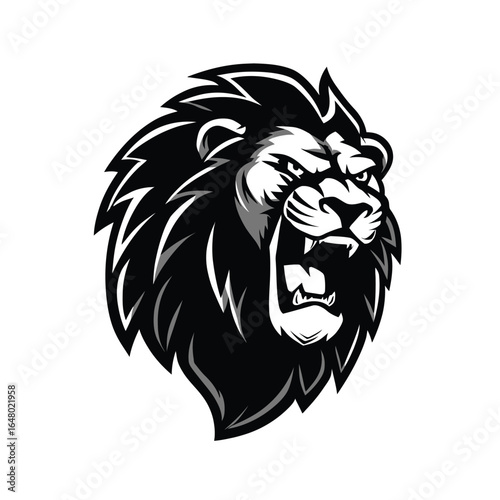 Wallpaper Mural Roaring Lion Head A Powerful Vector Illustration Torontodigital.ca