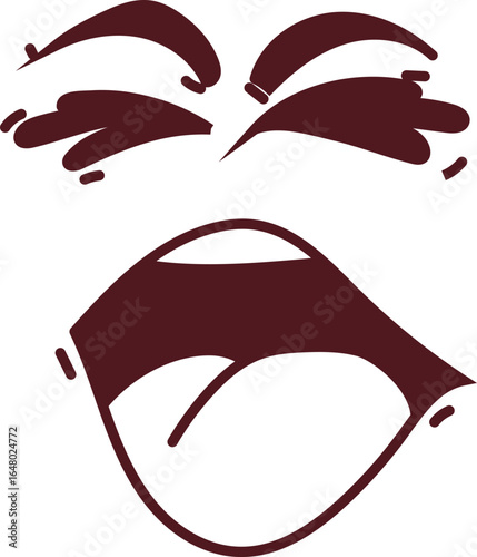 Ecstatic | Expression Doodle Design - 23 | EPS