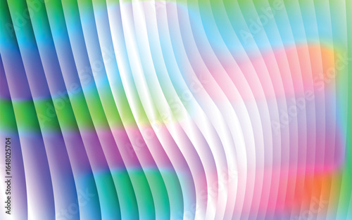 luminous gradient glass effect background with ribbed patterns and holographic color spectrum, perfect for modern creative design, print, and web artworks