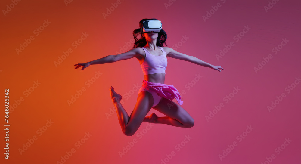 Obraz premium Ginástica Virtual: Movimento e Tecnologia