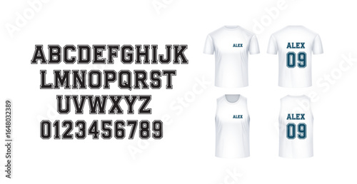 T-shirt design with various letters. Boston, Massachusetts tee shirt print with color cut out college letters. Trendy apparel print. Vector illustration.