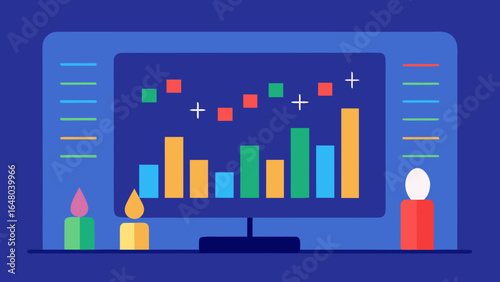 fintech dashboard background candlestick chart