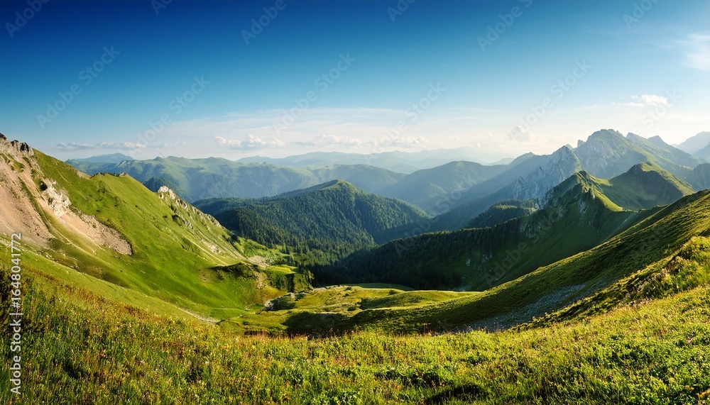 Obraz premium panorama of the mountains in summer
