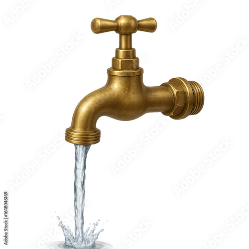 water tap isolated on white