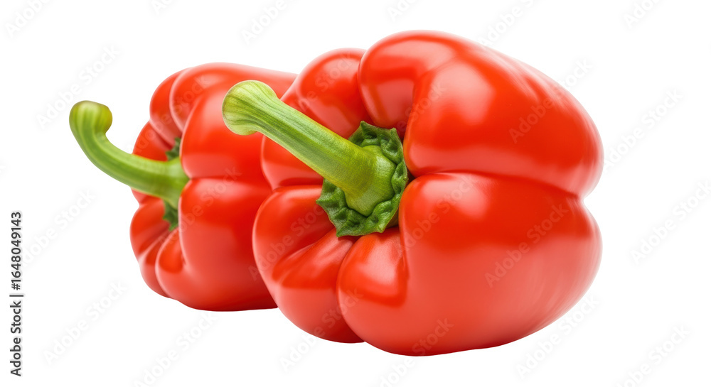 Isolated Red Bell Peppers Isolated Red Bell Peppers