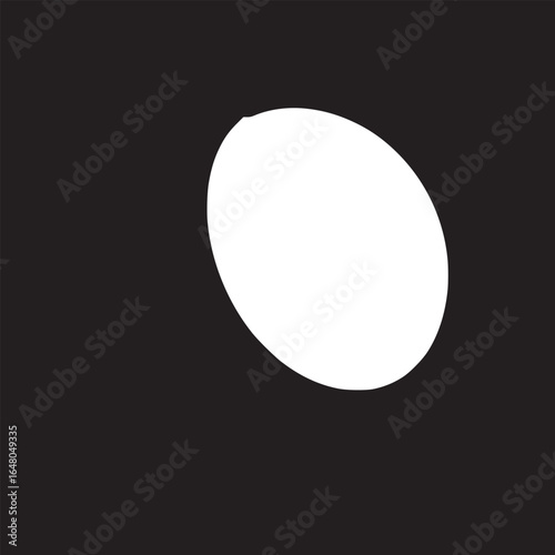 A stark contrast of a white circle partially obscured by a dark ring against a black background view