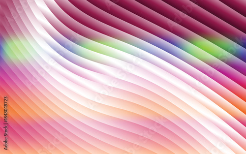 smooth glass pastel abstract gradient with ribbed wave shapes and luminous tones, elegant decorative background for modern, digital, and creative artworks