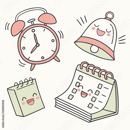 Charming hand drawn planner reminder icons for daily organization and productivity enhancement