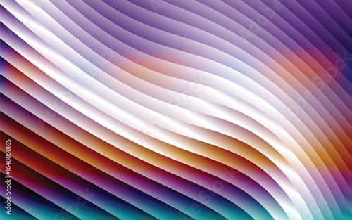 futuristic holographic glass texture with ribbed curves and luminous gradient tones, abstract modern background for stylish digital, web, and print design works
