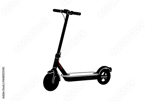 A minimalist electric scooter vector for urban mobility