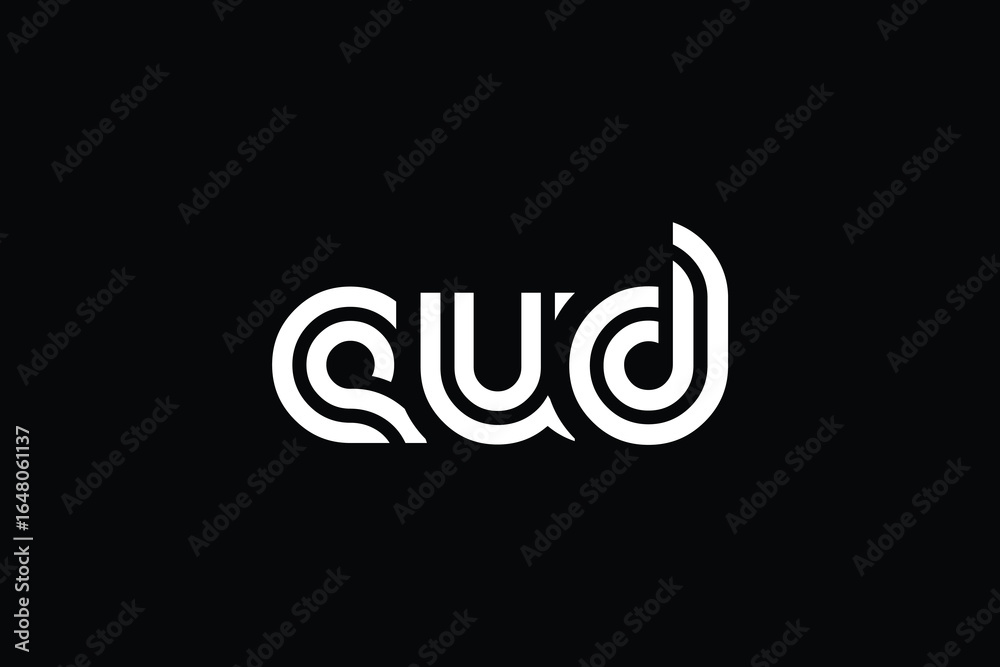 Obraz premium EUD Creative Unique Modern Letter Logo Design. Elegant Monogram Logo Design with Decorative Elements and Typography