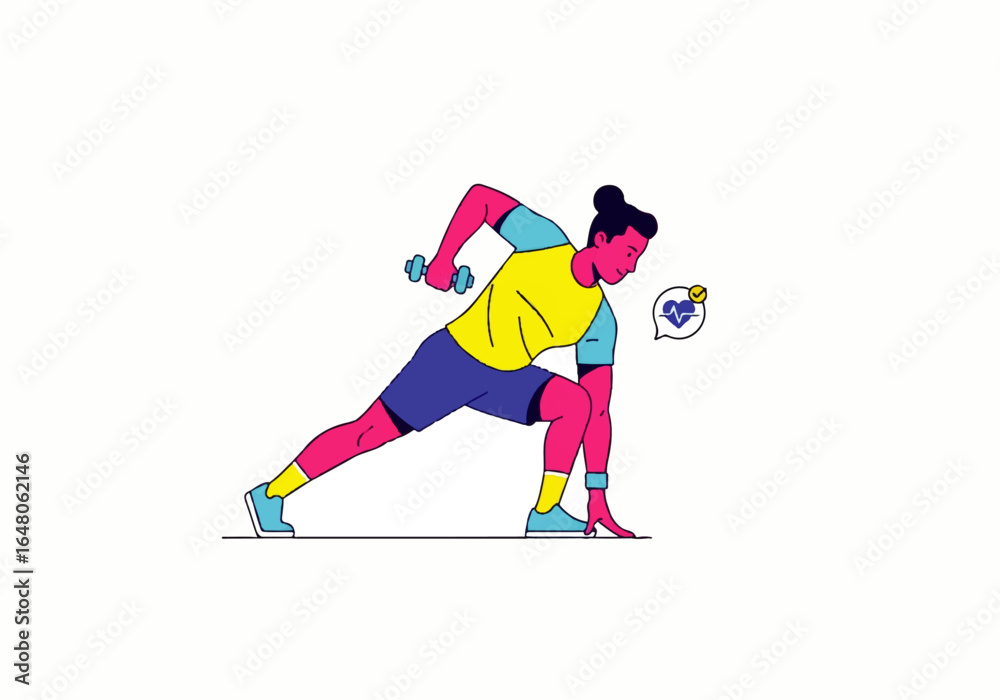 Obraz premium vector illustration of a dancing man