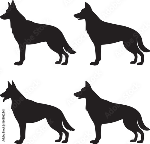 German Shepherd Dog Silhouettes