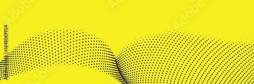 Yellow halftone dot pattern with a dynamic wavy gradient effect a modern and abstract vector background texture for contemporary designs and wallpapers