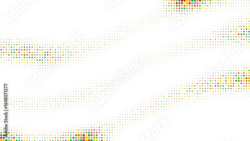 Colorful halftone wave background with curved dotted pattern creating modern abstract texture in gradient tones for vibrant digital art wallpaper and creative graphic design