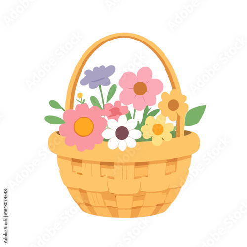 Flower Basket - Simple, Iconical Flower Basket Design