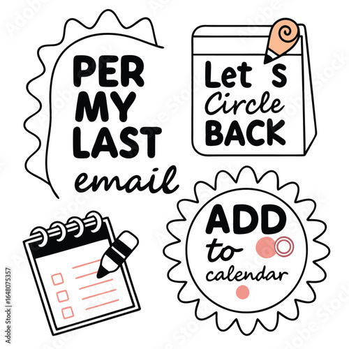 Humorous office sticker set featuring passive aggressive phrases for workplace communication and motivation