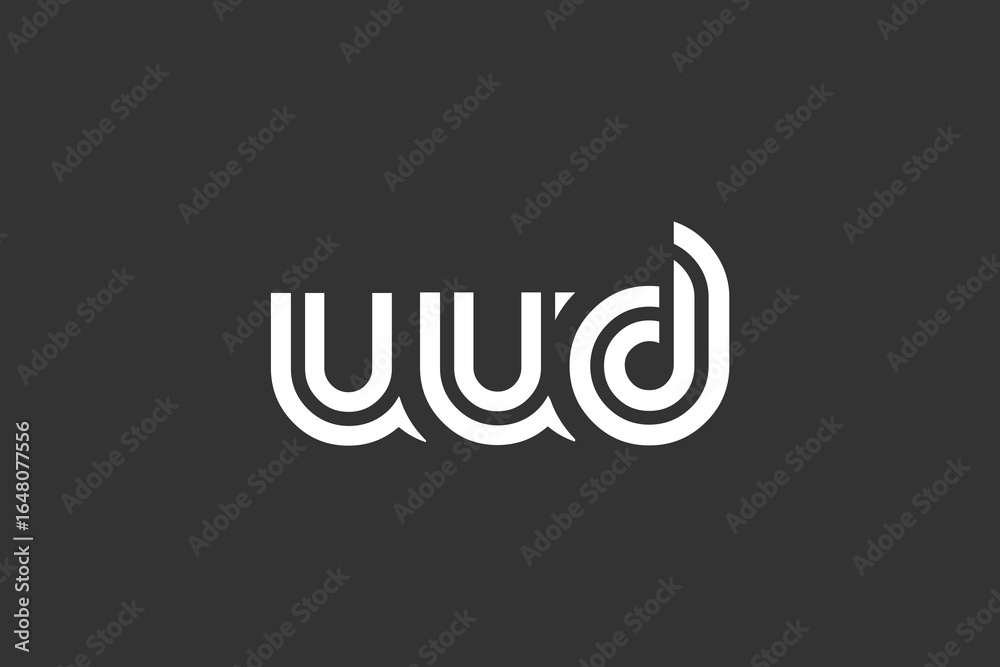Obraz premium UUD Creative Unique Modern Letter Logo Design. Elegant Monogram Logo Design with Decorative Elements and Typography
