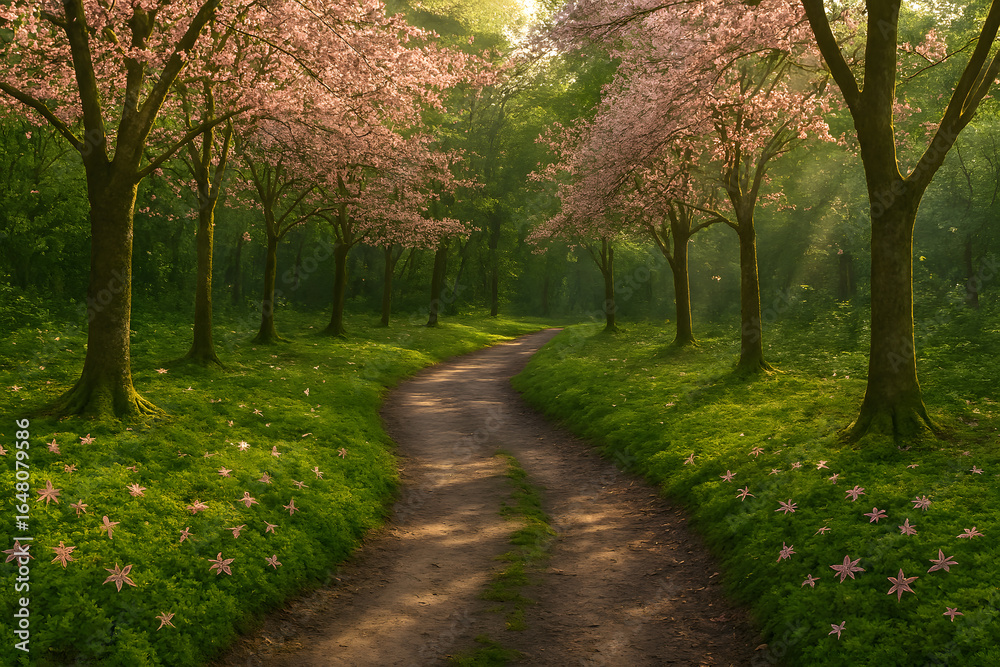 Naklejka premium path in the park