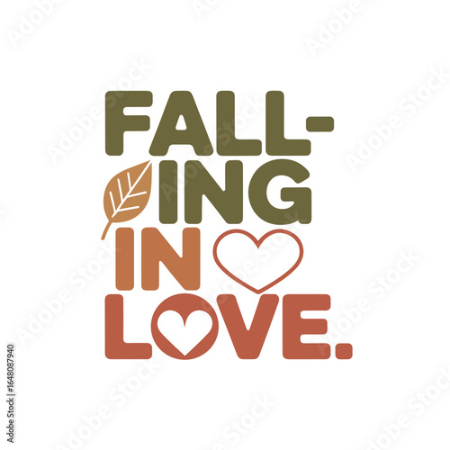 Falling in love during autumn season with leaf