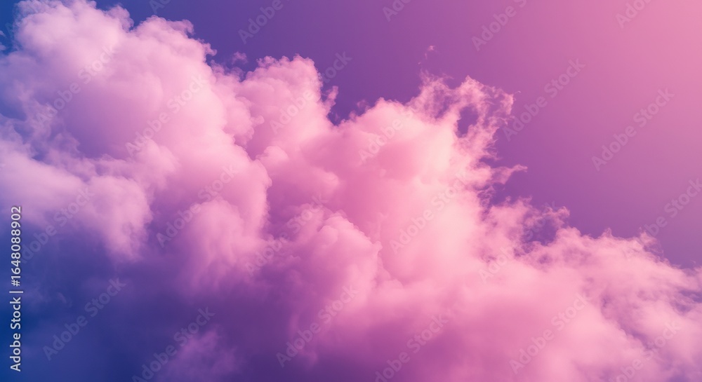 Obraz premium Dreamy Sky: Soft Pink and Purple Cloudscape with Gentle Formations