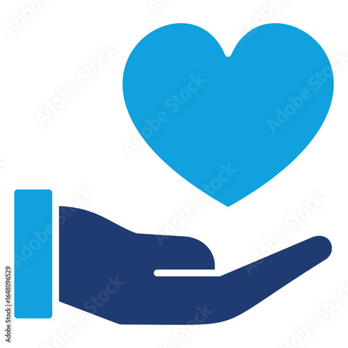 Care Flat Blue Icon