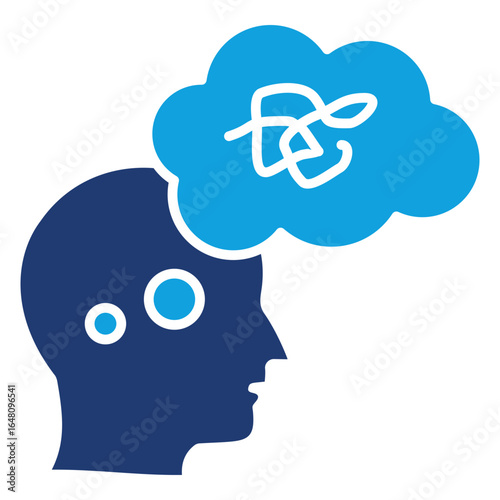 Confused Flat Blue Icon