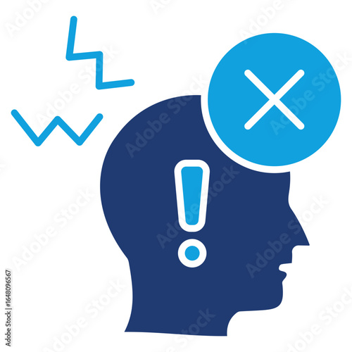 Panic Flat Blue Icon