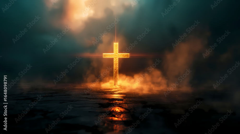 Naklejka premium cross in the sky