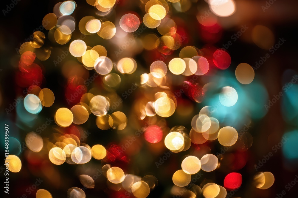Obraz premium Blurry abstract image of holiday lights Bokeh effect background