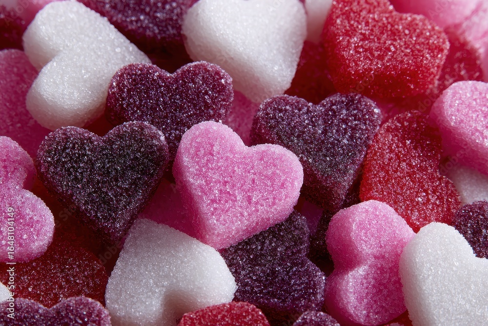 Obraz premium Design featuring heart shaped sugar pieces