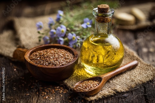 Flaxseed and oil Linum usitatissimum
