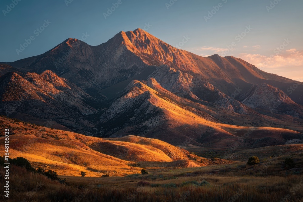Fototapeta premium Golden hour mountain sunrise photography