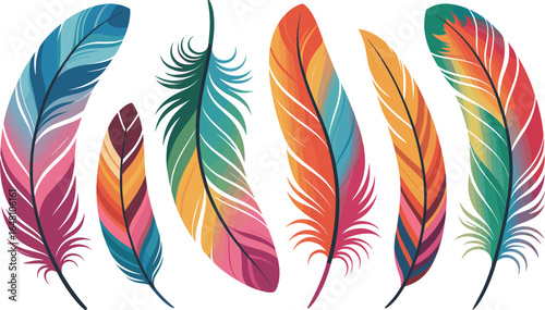Vibrant Vector Feathers A Colorful Collection of Decorative Elements for Creative Designs, Illustrative Projects, and Artistic Compositions, 'Untitled-10.eps'