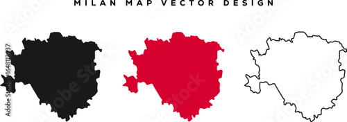 Milan Italy Map Vector Illustration | Detailed City Travel Guide Design