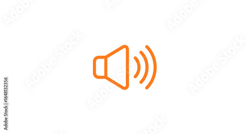 Icon of a speaker emitting sound waves, a visual representation for audio volume and playback controls