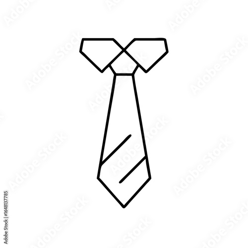 Vector icon of a tie in a minimalist style
