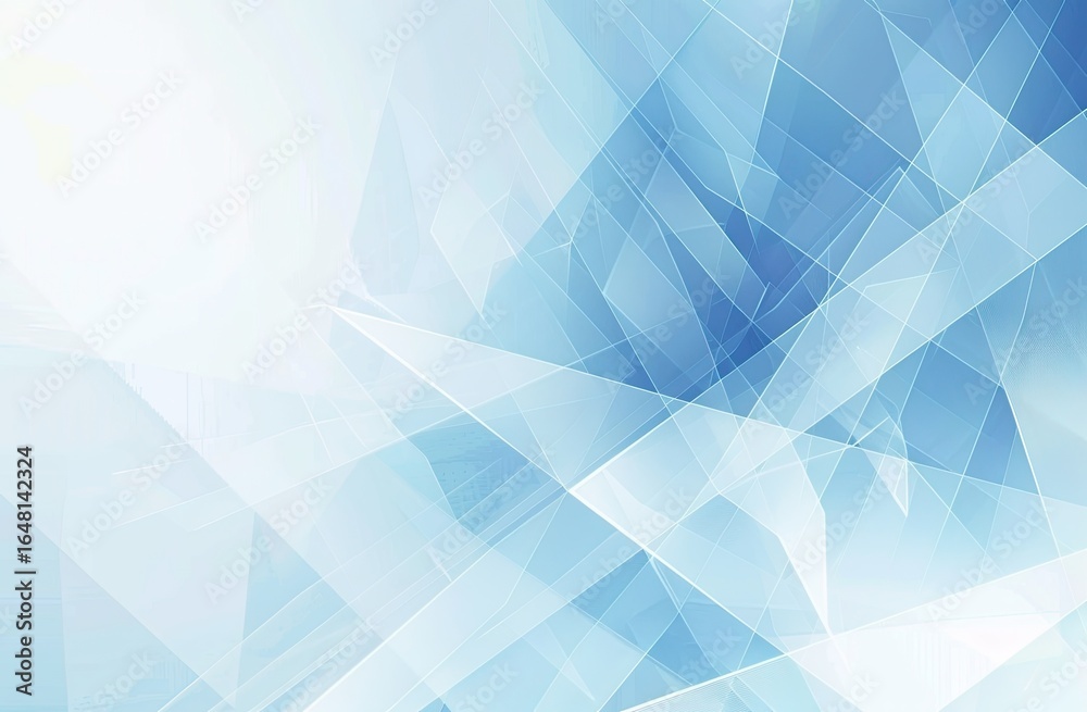 Fototapeta premium Abstract blue geometric shapes background; website design
