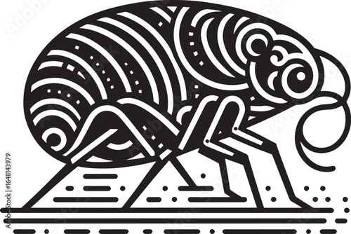 flea  icon. Vector illustration of a flea