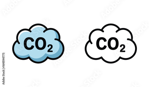 CO2 Cloud Emissions Represented in Two Styles A Visual Depiction of Carbon Dioxide