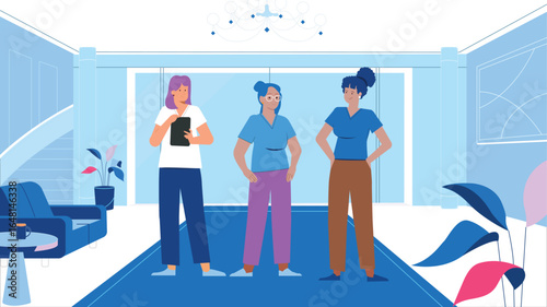 Creative Professionals Collaborating in a Vibrant