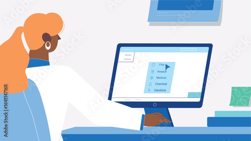 Security Professional Analyzing Critical Alerts on Digital Interface